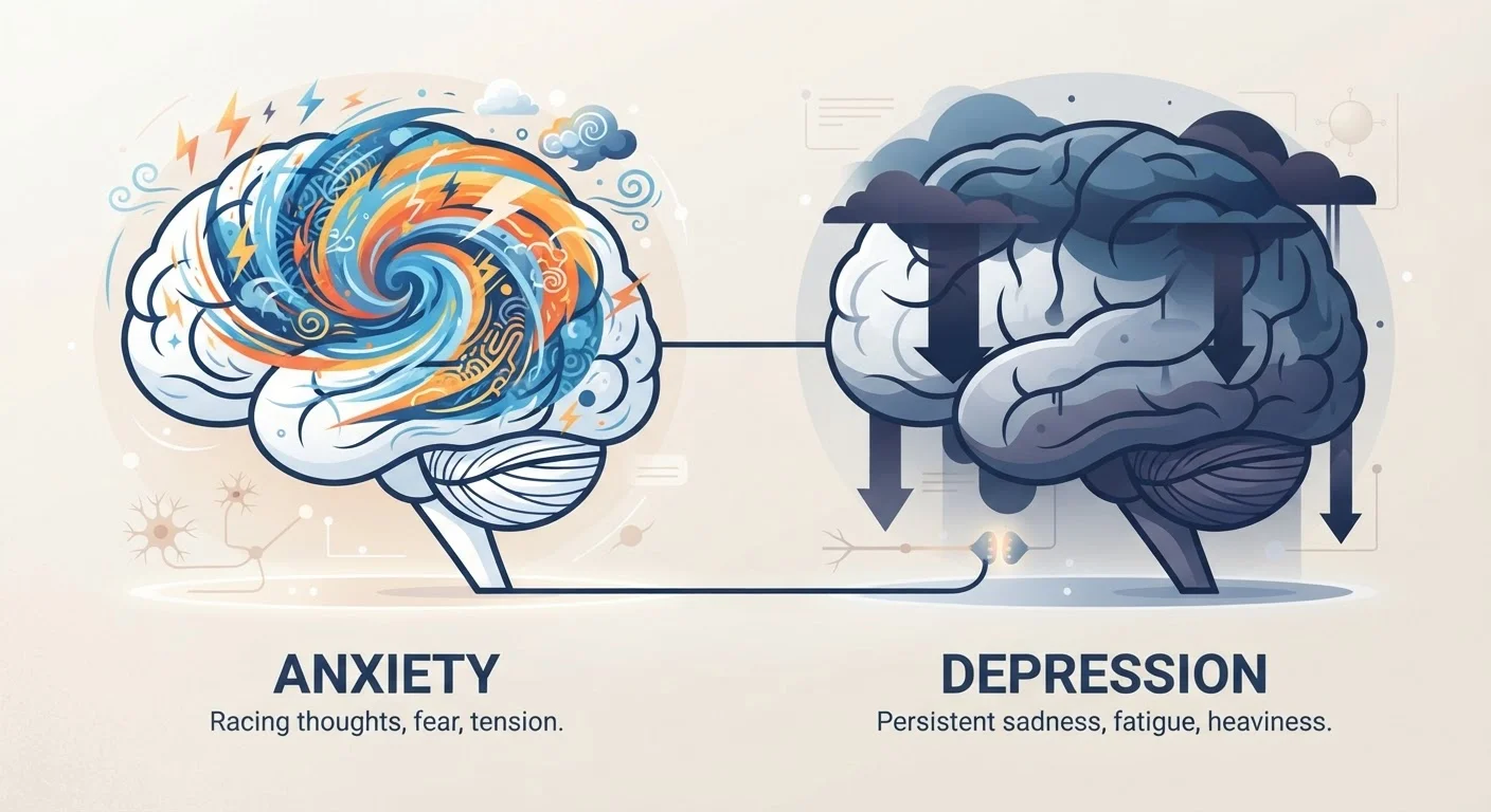 Anxiety and Depression Are Not the Same Thing