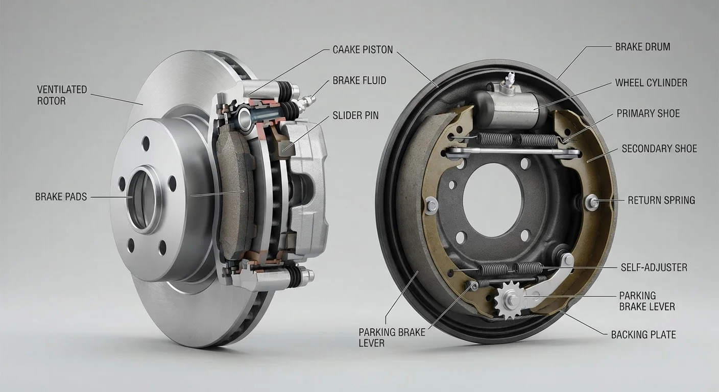 Disc Brakes vs. Drum Brakes
