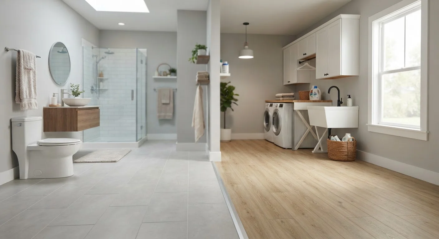 Tile vs. Luxury Vinyl Plank: Choosing the Right Floor for Wet Areas
